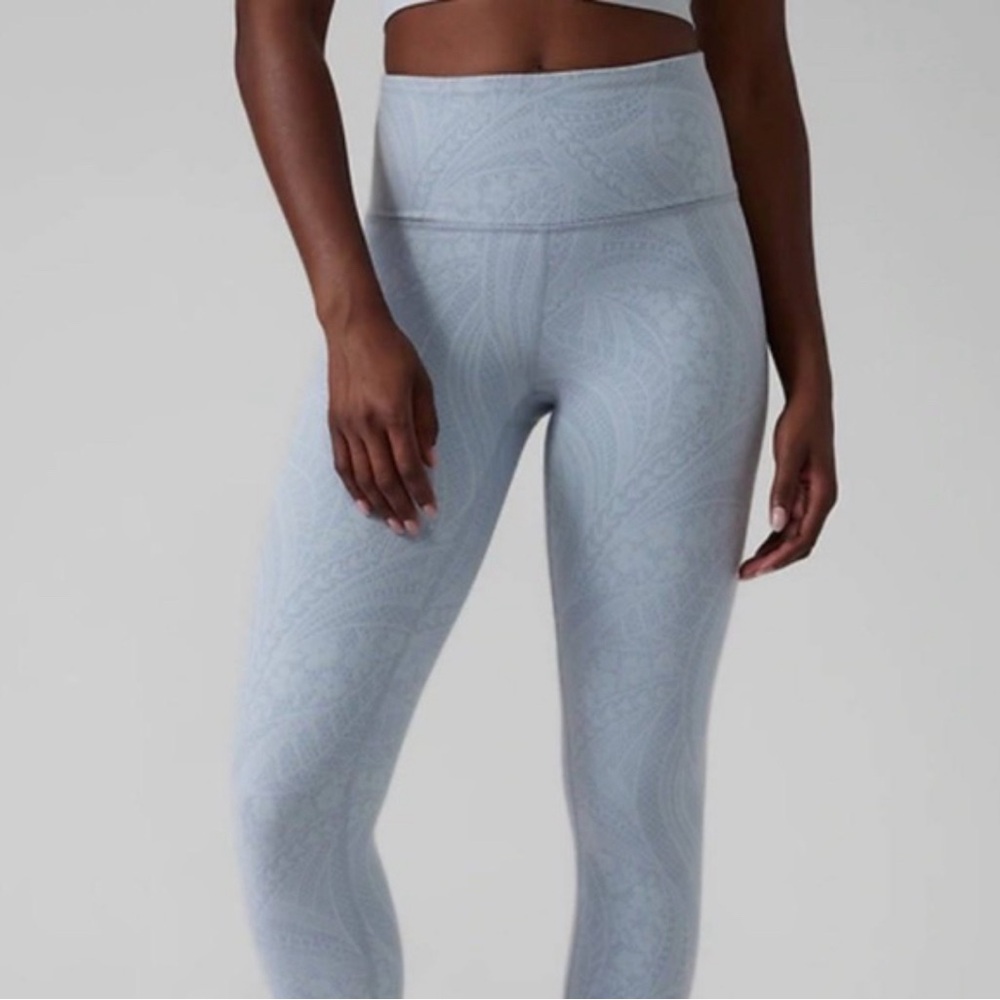 Athleta Elation Textured Tight in Dreamweaver Blue Star